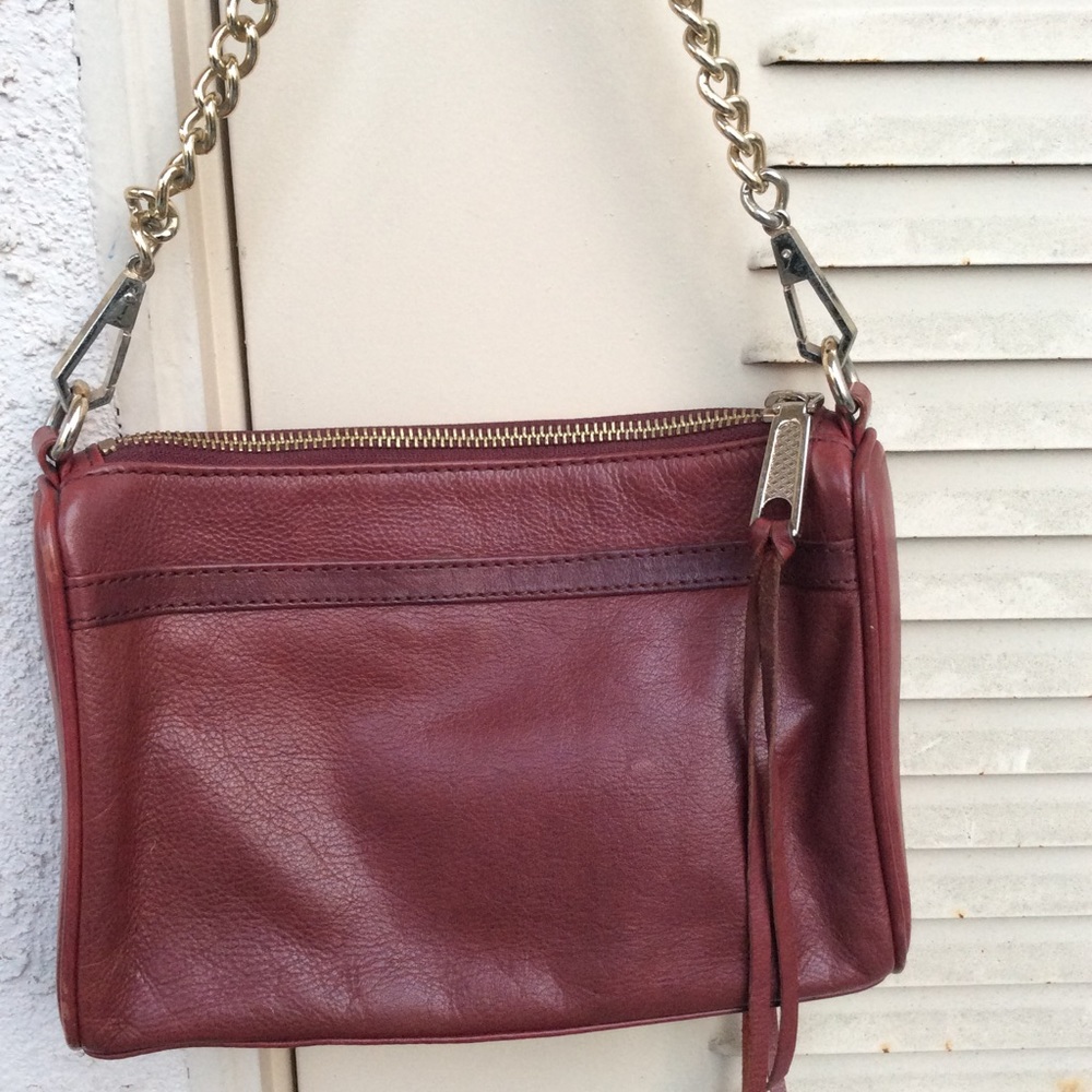 Rebecca Minkoff Burgundy Leather Crossbody Bag - Picture 3 of 7